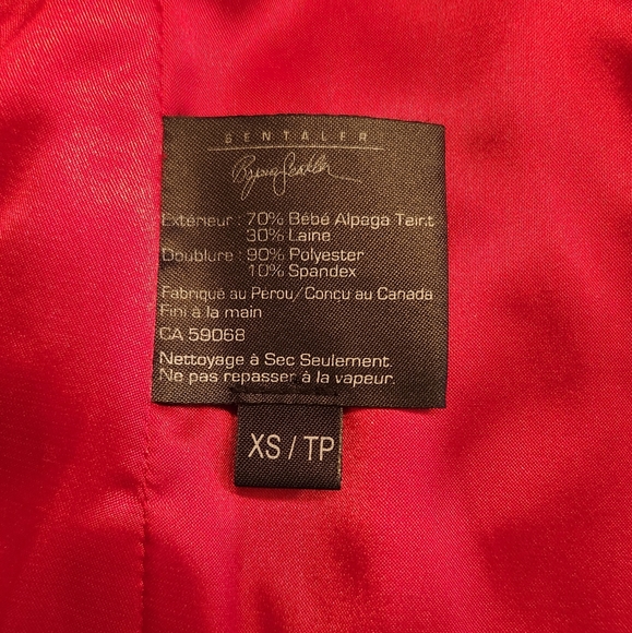 Sentaler Red Wool Coat - Picture 7 of 15